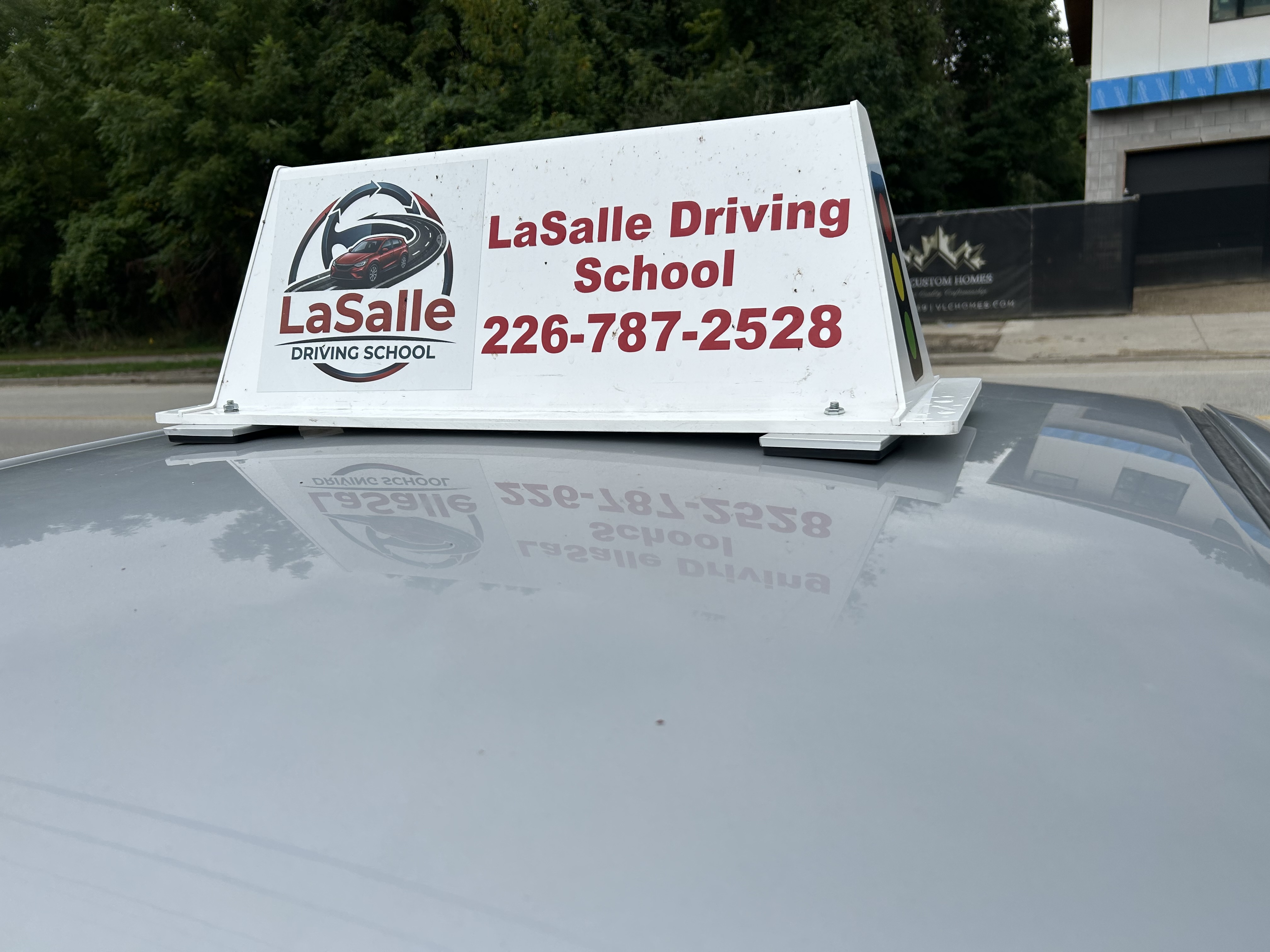 LaSalle Driving School vehicle roof sign